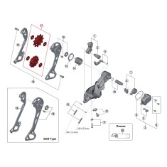 Galets de dérailleur pour Shimano XT M8000 - PureBike