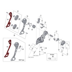 Shimano Chape Interne pour Dérailleur XT M8000 et GRX RX812 - Purebike