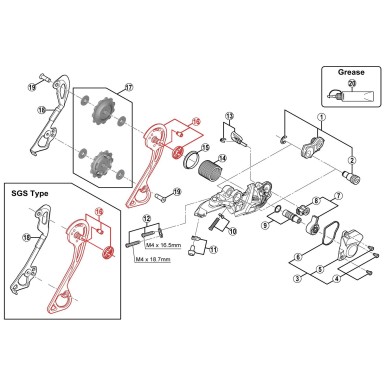 Shimano Chape Externe pour Dérailleur XT M786 - Purebike