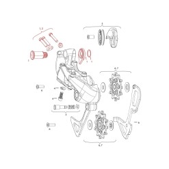 Kit vis + butée pour dérailleur arrière 7v X01 DH - Pièces détachées pour dérailleur VTT - Equipement pour vélo - Purebike - Mat