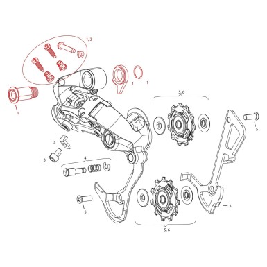 Sram Kit vis + butée pour dérailleur arrière 2X10v GX - Purebike