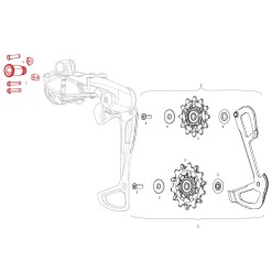Sram Kit vis + butée pour dérailleur arrière 12v GX Eagle - Purebike