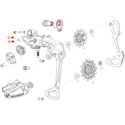 Sram Kit vis + butée pour dérailleur arrière 12v X01 Eagle AXS - Purebike