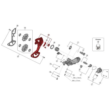 Shimano Chape Externe pour Dérailleur XTR M9100 - Purebike