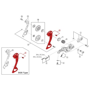 Chape externe en carbone Shimano pour XTR M980 - Purebike