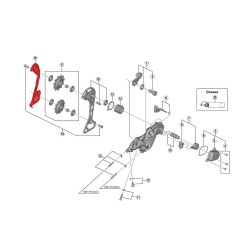Shimano Chape Interne pour Dérailleur SLX M7000 - Chape moyenne - Purebike