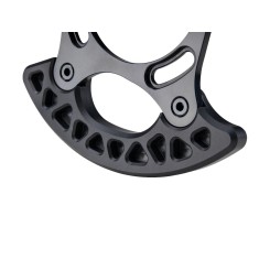 Guide chaine avec sabot Absolute Black pour plateau ovale - PureBike