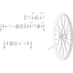 Roulements Sram pour roue avant Rise Roam Rail - Purebike