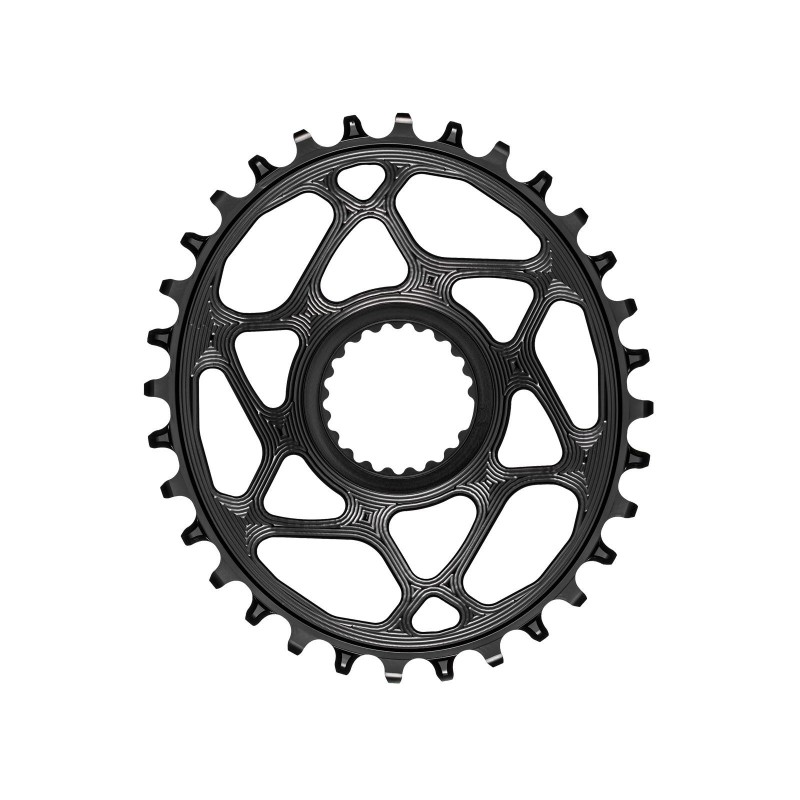 Absolute Black Plateau Oval Direct Mount Shimano Noir - Purebike