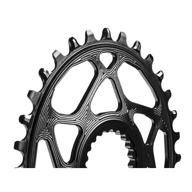 Absolute Black Plateau Oval Direct Mount Shimano Noir - Purebike