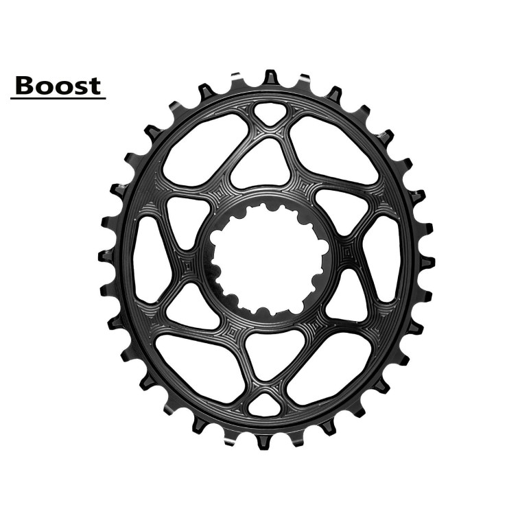 Absolute Black Plateau Oval Sram Boost pour chaine Shimano HG+ 12 V Noir - Purebike