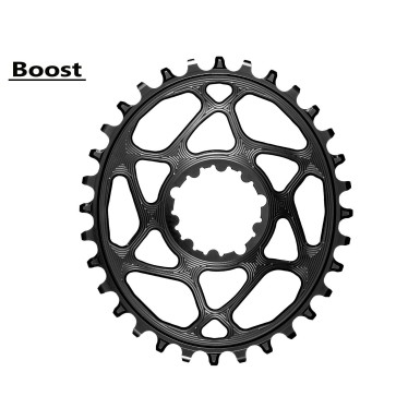 Absolute Black Plateau Oval Sram Boost pour chaine Shimano HG+ 12 V Noir - Purebike