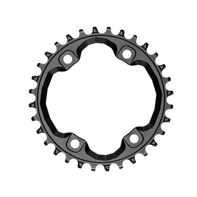 Absolute Black Plateau Narrow Wide pour Shimano XT asymétrique 96 mm Noir - Purebike