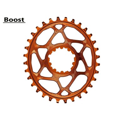 Absolute Black Plateau Oval Sram Direct Mount Boost Orange - Purebike