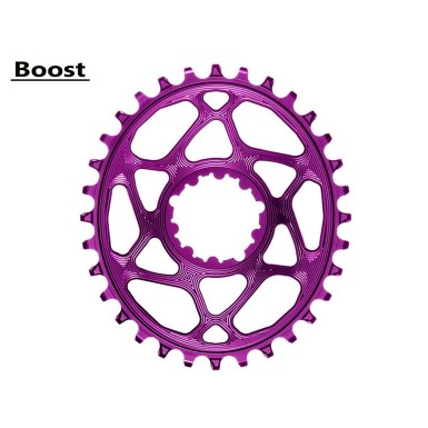 Absolute Black Plateau Oval Sram Direct Mount Boost Violet - Purebike