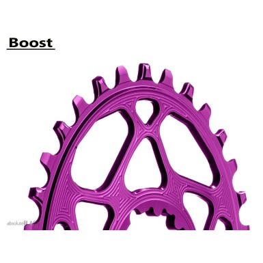 Absolute Black Plateau Oval Sram Direct Mount Boost Violet - Purebike