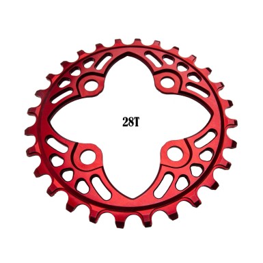 Plateau Narrow Wide 64 mm Rouge - Plateaux VTT, Plateau VTT Oval - Purebike - Materiel Velo, Accessoires VTT Equipement Vélo - P