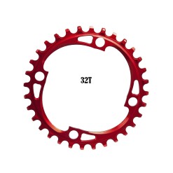 Plateau Narrow Wide 104 mm Rouge - Plateaux VTT, Plateau VTT Oval - Purebike - Materiel Velo, Accessoires VTT Equipement Vélo - 