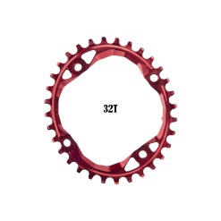 Plateau Oval Narrow Wide 104 mm Rouge - Plateaux VTT, Plateau VTT Oval - Purebike - Materiel Velo, Accessoires VTT Equipement Vé