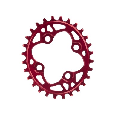 Plateau Oval Narrow Wide 64 mm Rouge - Plateaux VTT, Plateau VTT Oval - Purebike - Materiel Velo, Accessoires VTT Equipement Vél