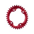 Plateau Oval Shimano XT asymétrique 96 mm à denture variable Rouge