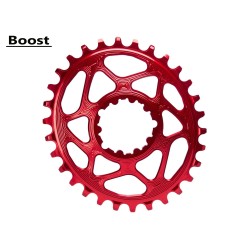 Plateau Oval Absolute Black pour Sram Direct Mount - Boost - Rouge