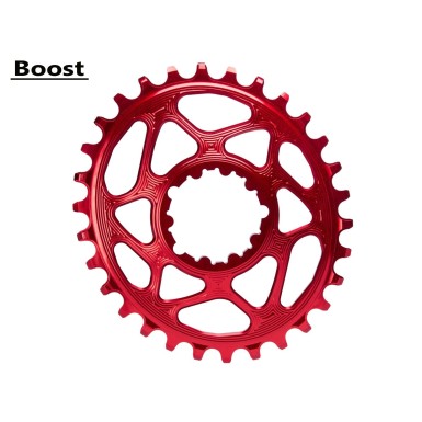 Plateau Oval Absolute Black pour Sram Direct Mount - Boost - Rouge