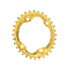 Plateau Oval Shimano XT asymétrique 96 mm à denture variable Or