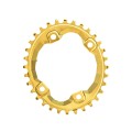 Plateau Oval Shimano XT asymétrique 96 mm à denture variable Or