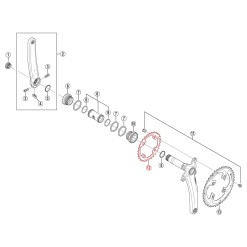 Plateau XTR M985 2X10 vitesses - 28 dents