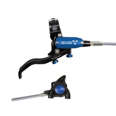 Hope Frein à disque arrière Tech 4 EVO X2 Flat Mount - Noir / Bleu - Purebike