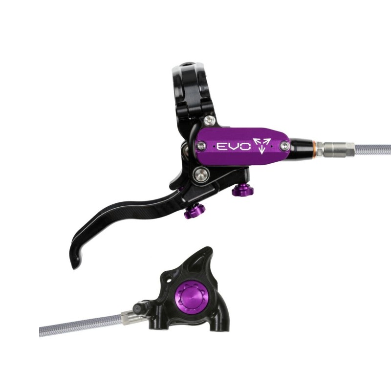 Hope Frein à disque arrière Tech 4 EVO X2 Flat Mount - Noir / Violet - Purebike
