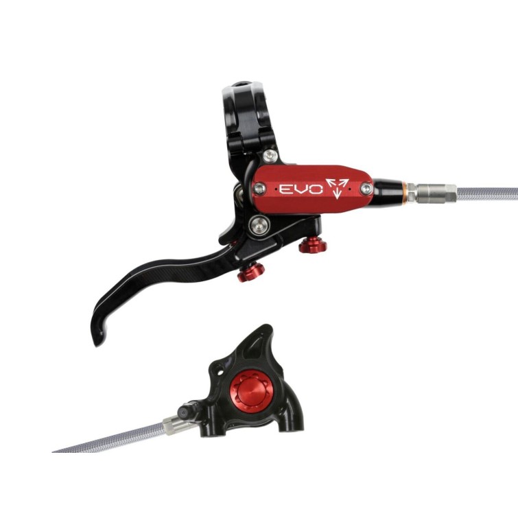 Hope Frein à disque arrière Tech 4 EVO X2 Flat Mount - Noir / Rouge - Purebike