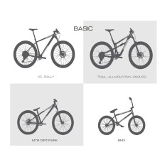 All Mountain Style Kit protections de cadre Basic 9 pièces - Wolf - Purebike