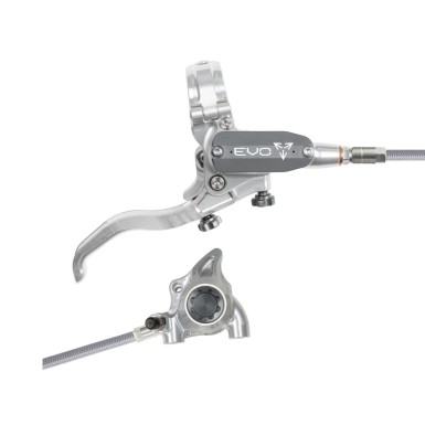 Hope Frein arrière Tech 4 EVO X2 Flat Mount - Argent / Smoke - Purebike