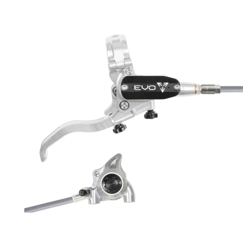 Hope Frein à disque arrière Tech 4 EVO X2 Flat Mount - Argent / Noir - Purebike