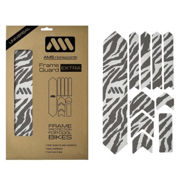 All Mountain Style Kit protections de cadre Extra 10 pièces - Zebra - Purebike