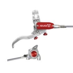 Hope Frein à disque arrière Tech 4 EVO X2 Flat Mount - Argent / Rouge - Purebike