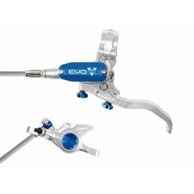Hope Frein à disque avant Tech 4 EVO X2 - Argent / Bleu - Purebike