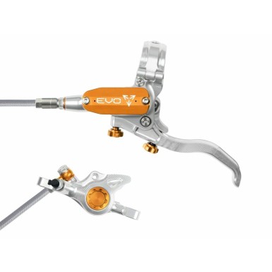 Hope Frein à disque avant Tech 4 EVO X2 - Argent / Orange - Purebike