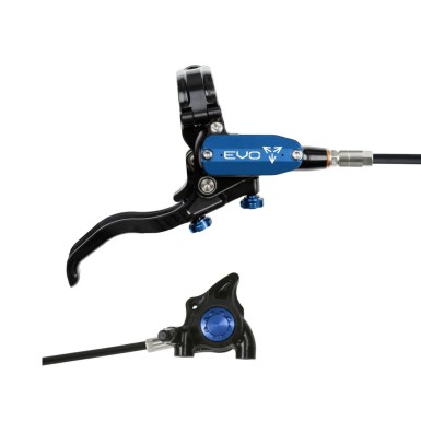 Hope Frein à disque arrière Tech 4 EVO X2 Flat Mount - Noir / Bleu - Purebike