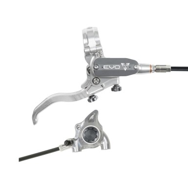 Hope Frein arrière Tech 4 EVO X2 Flat Mount - Argent / Smoke - Purebike