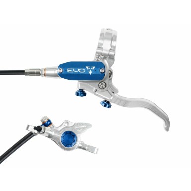 Hope Frein à disque avant Tech 4 EVO X2 - Argent / Bleu - Purebike