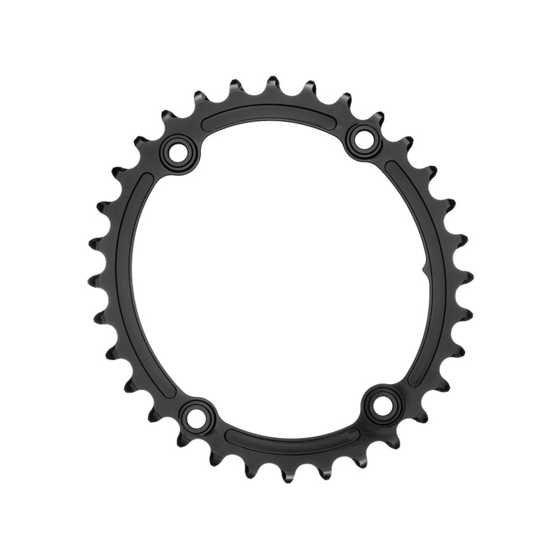 Plateau Ovale Sub Compact Premium - 4 trous 110 mm - Noir - Purebike  