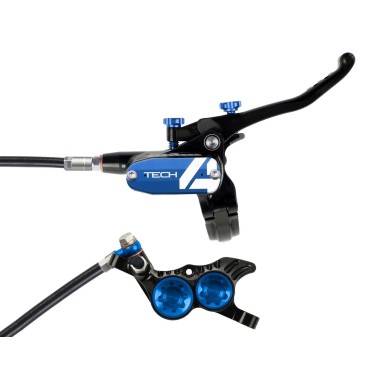 Hope Frein à disque arrière Tech 4 V4 Noir / Bleu - Purebike