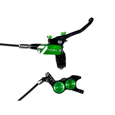 Hope Frein à disque arrière Tech 4 V4 Factory Noir / Vert - Purebike