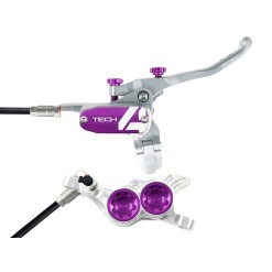 Hope Frein à disque arrière Tech 4 V4 Argent / Violet - Purebike