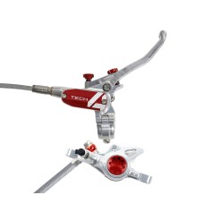 Hope Frein à disque arrière Tech 4 X2 Argent / Rouge - Purebike