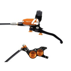 Hope Frein à disque avant Tech 4 V4 Noir/Orange - Purebike