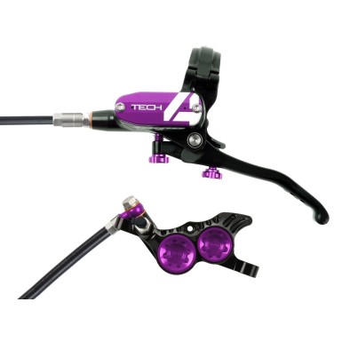 Hope Frein à disque avant Tech 4 V4 Noir/Violet - Purebike